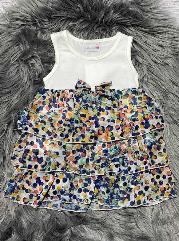 Нарядное платье для девочки Barmy молочное 2842 - размеры