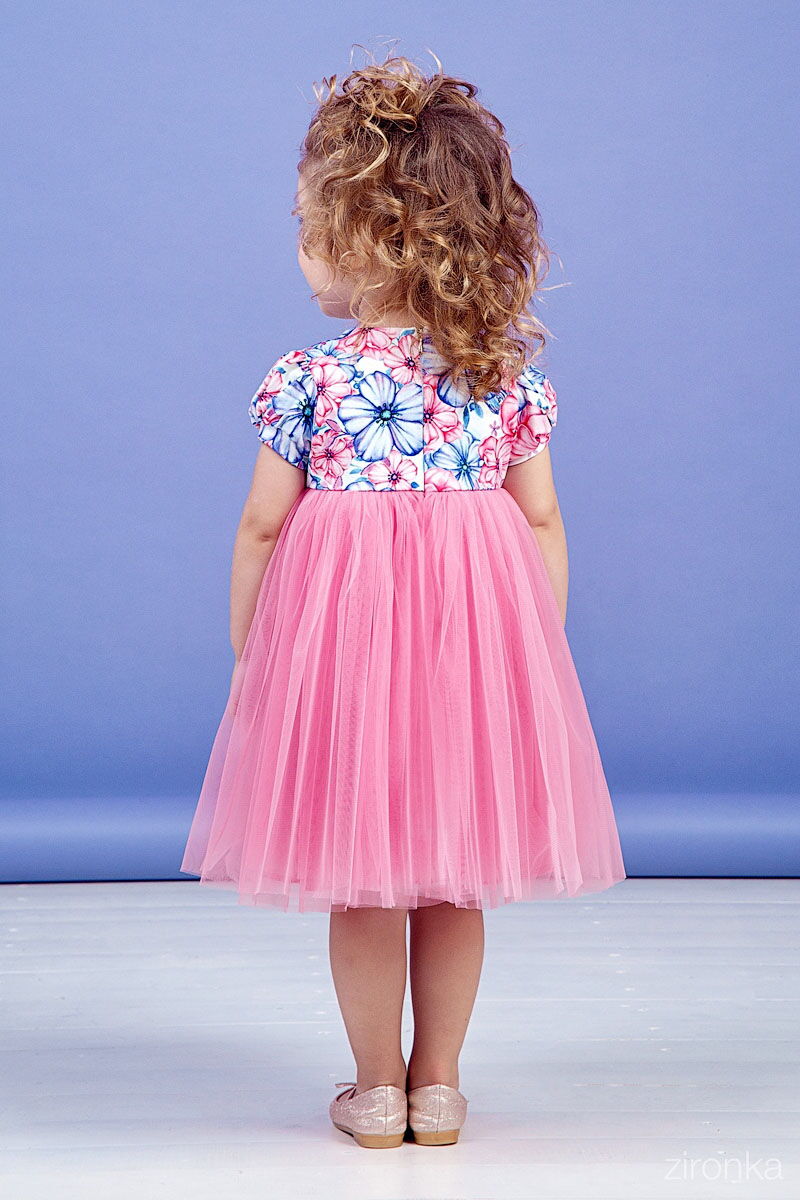 Нарядное платье для девочки Zironka розовое 38-9003-3 - фото