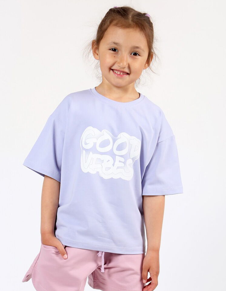 Футболка для девочки Фламинго сиреневая лаванда 1005-417-03 - цена