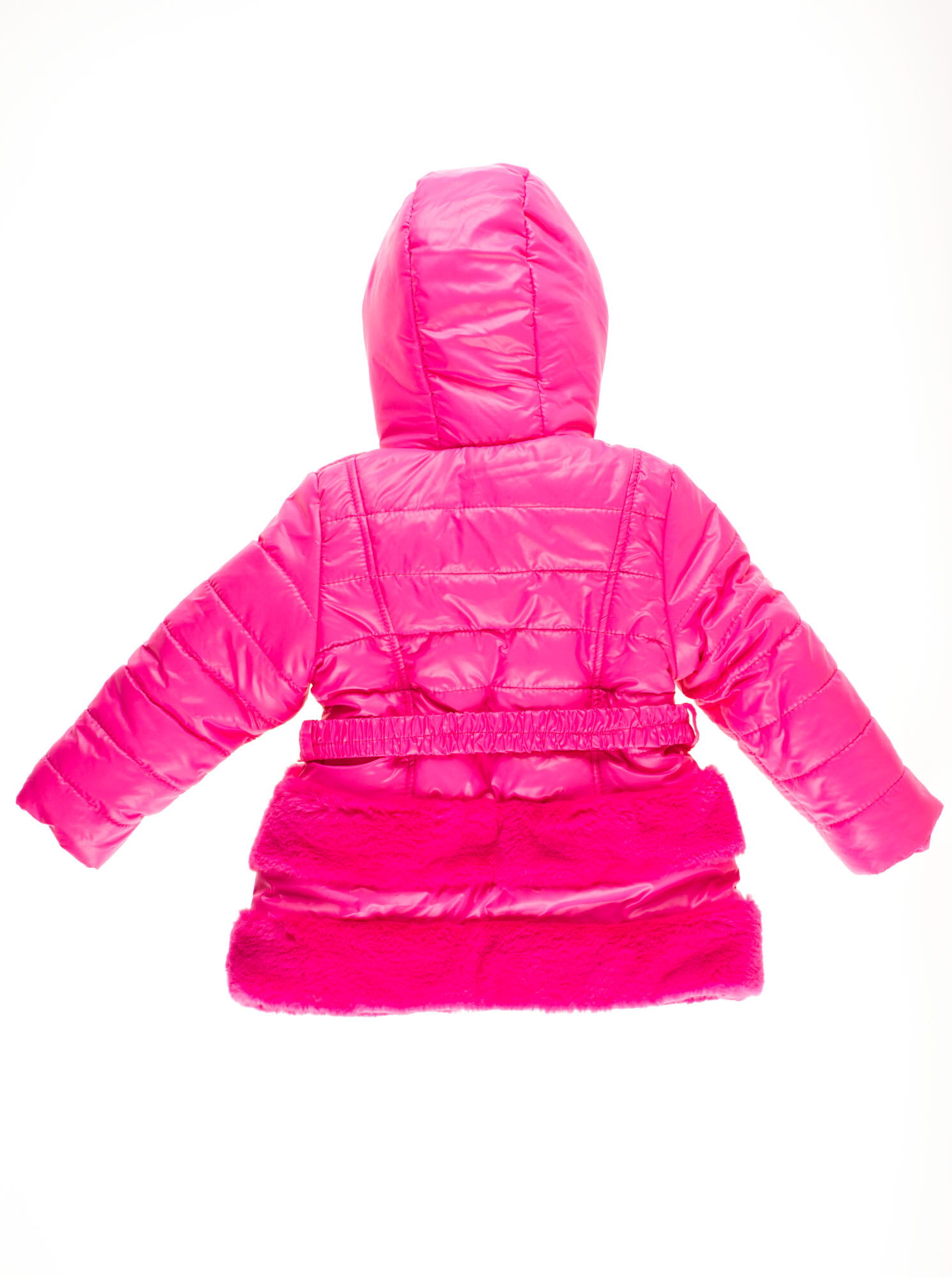 Куртка зимняя для девочки Одягайко малиновая 20017 - фотография