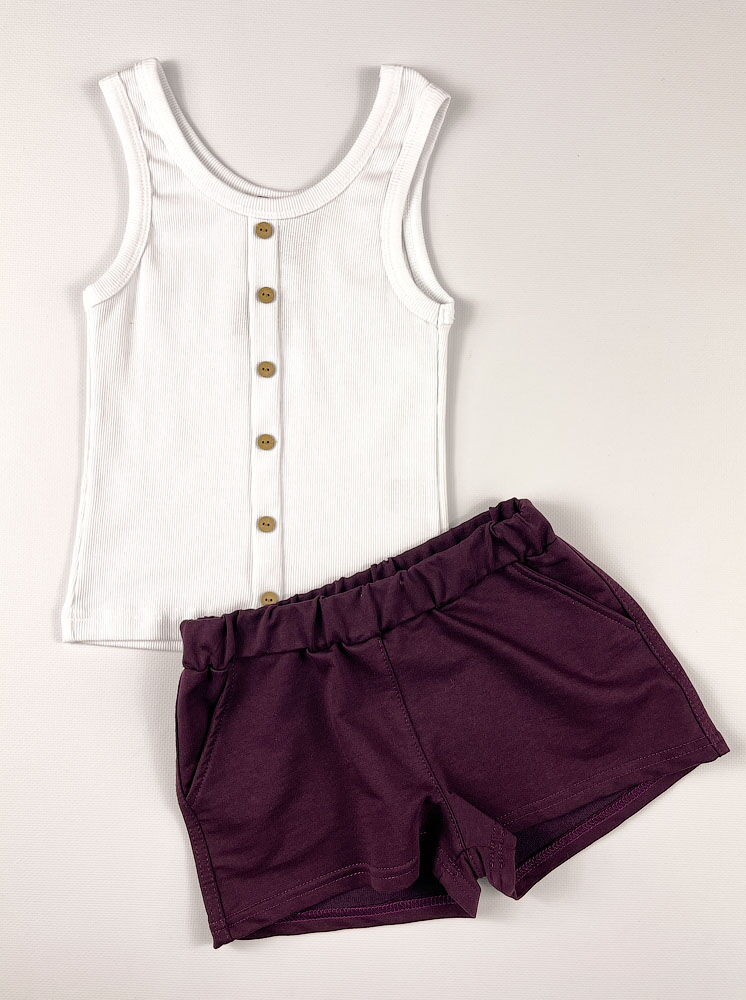 Летние шорты для девочки Фламинго фиолетовые 979-325 - картинка