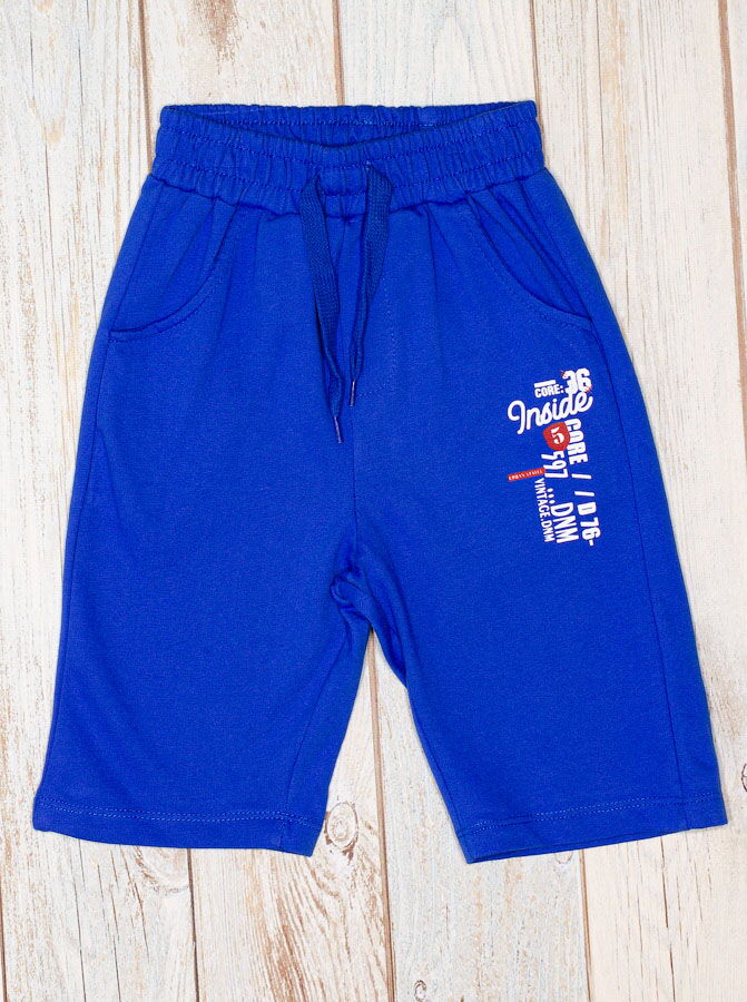 Трикотажные шорты для мальчика Breeze синие 15718 - фото