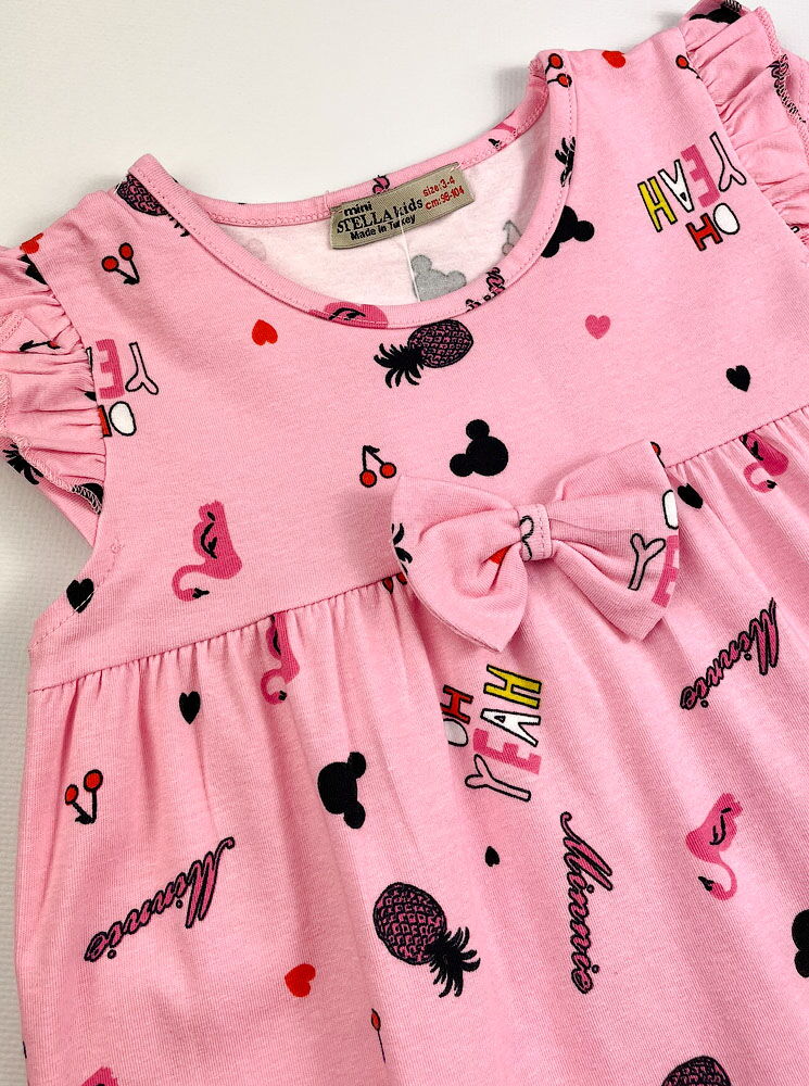 Платье для девочки Stella Kids Тропики розовое 0217 - фотография