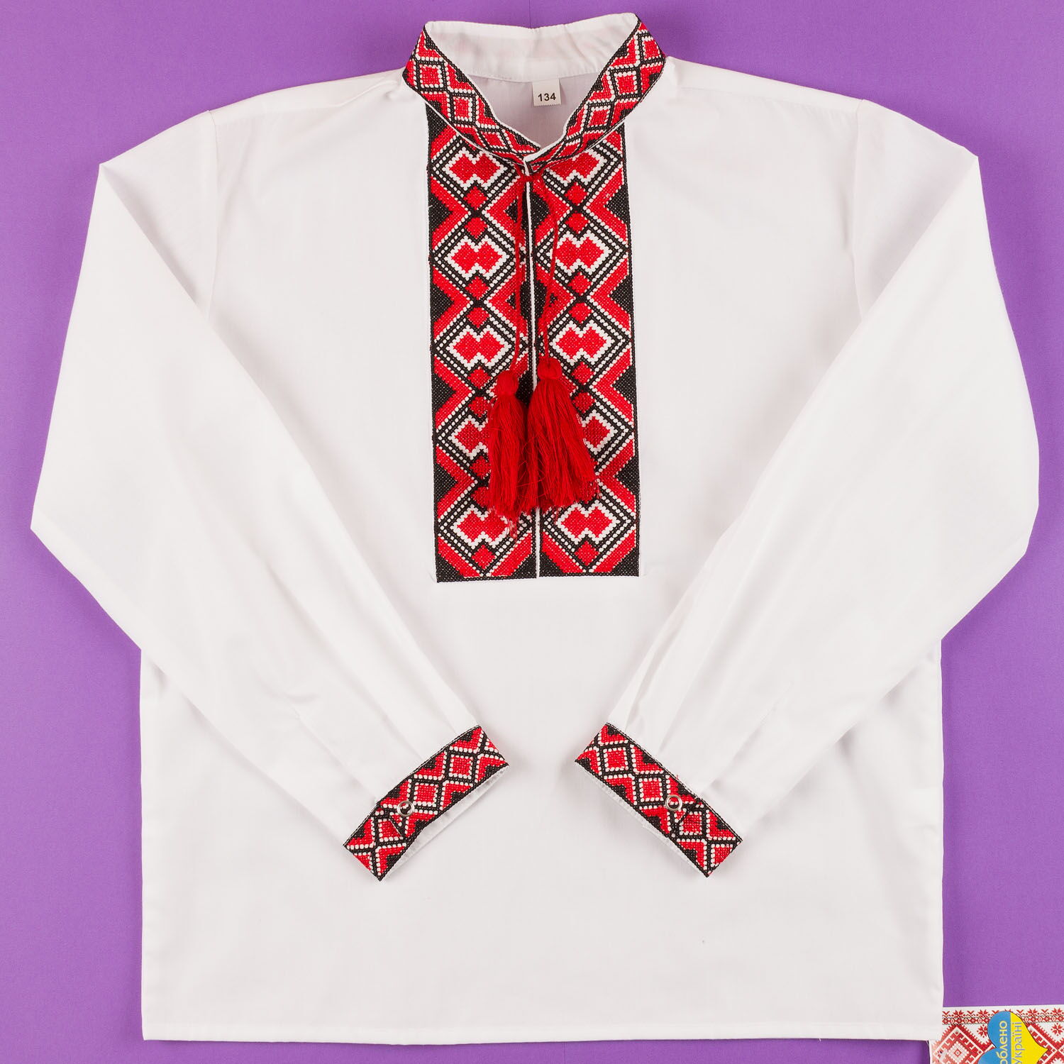 Вышиванка-сорочка с длинным рукавом для мальчика 2354 - цена