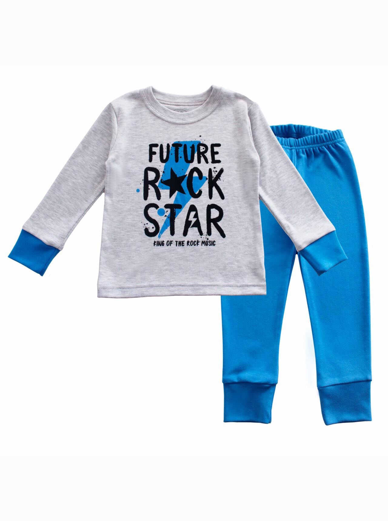 Пижама для мальчика Фламинго Rock Star серая 246-232 - цена