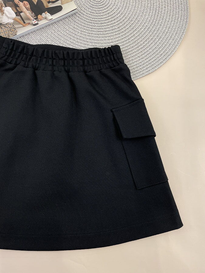 Юбка школьная для девочки Mevis черная 4967-02 - картинка