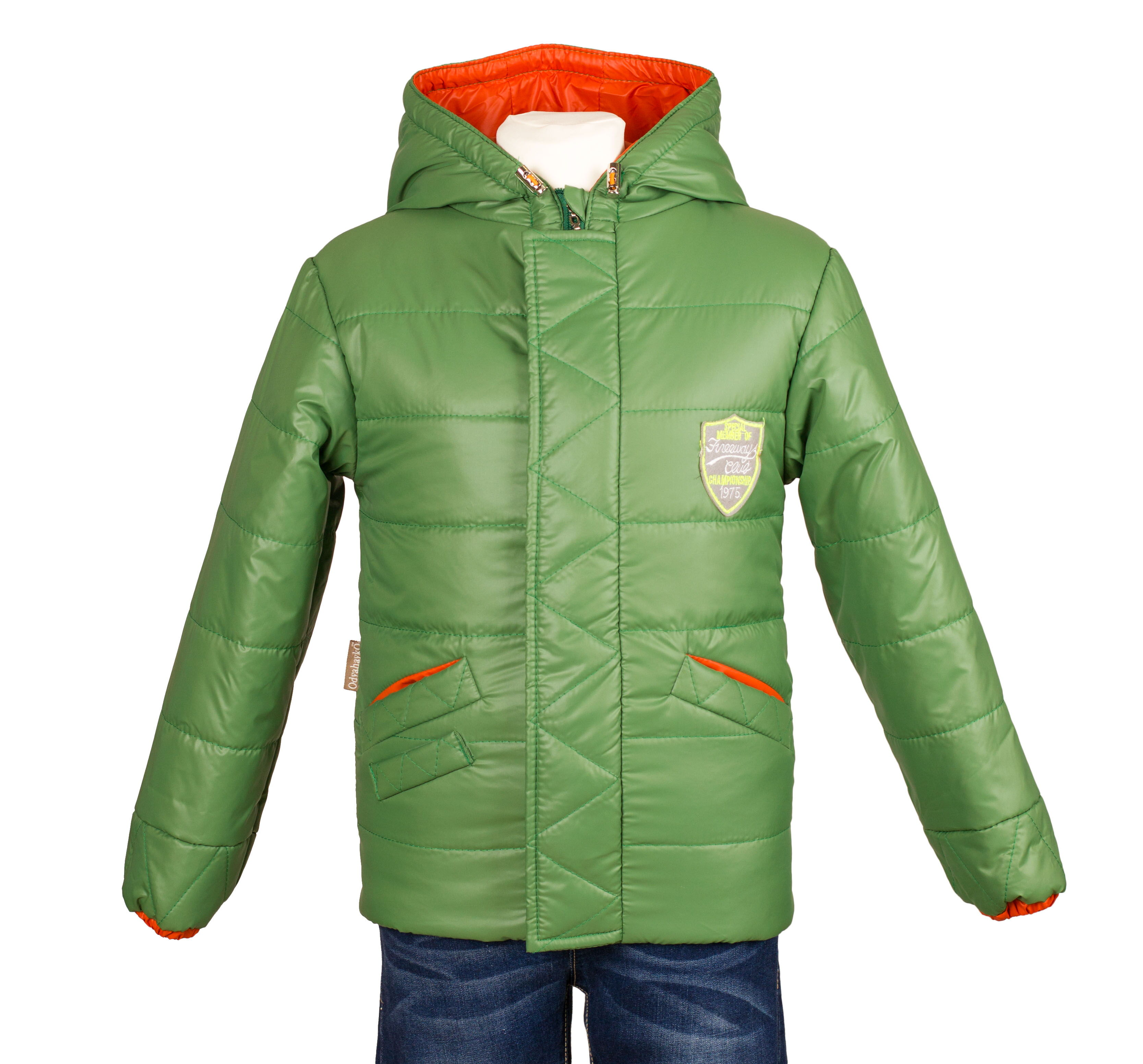 Куртка для мальчика Одягайко зеленая 2675 - цена