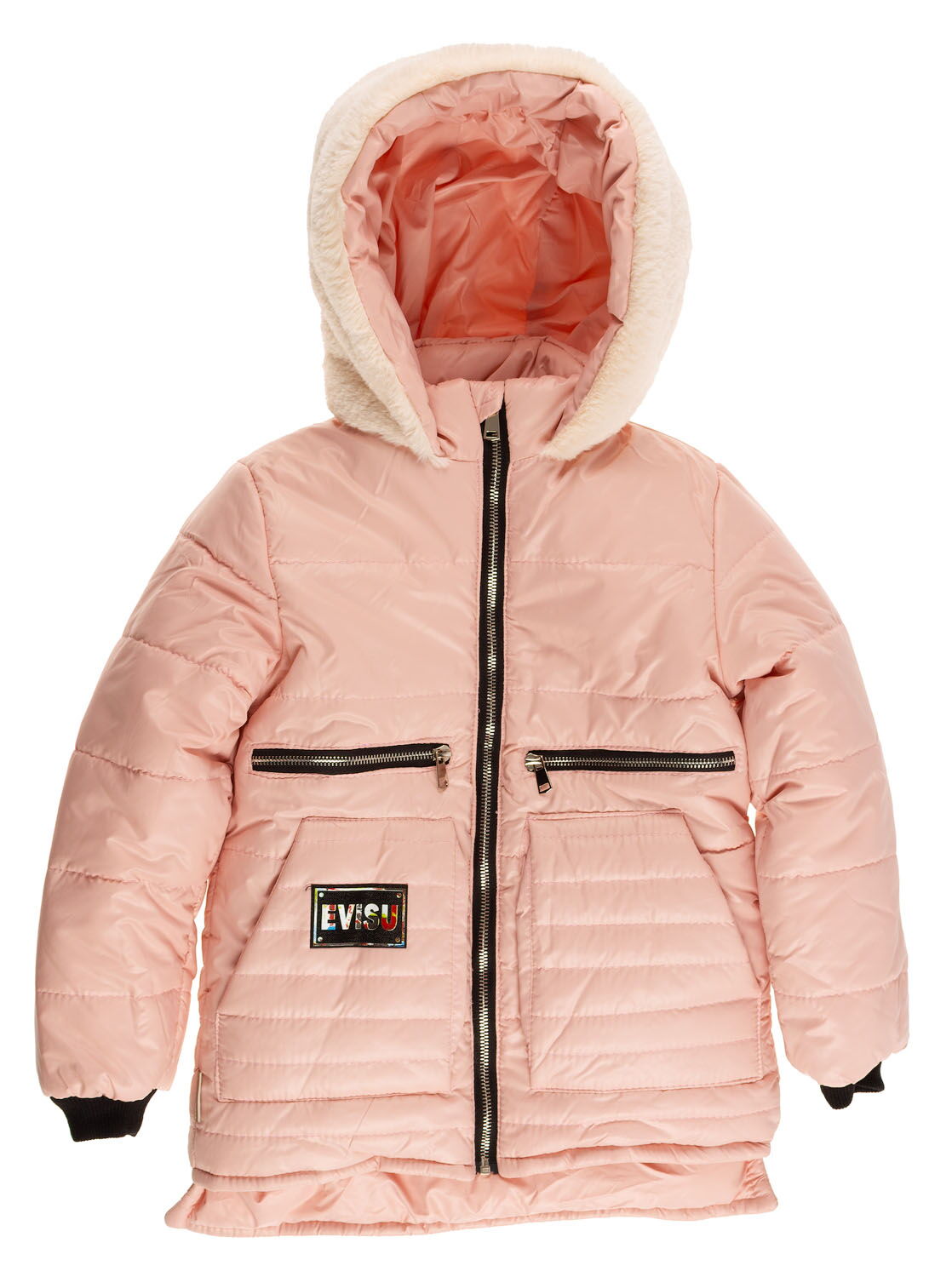 Куртка зимняя для девочки Одягайко пудра 20134 - цена