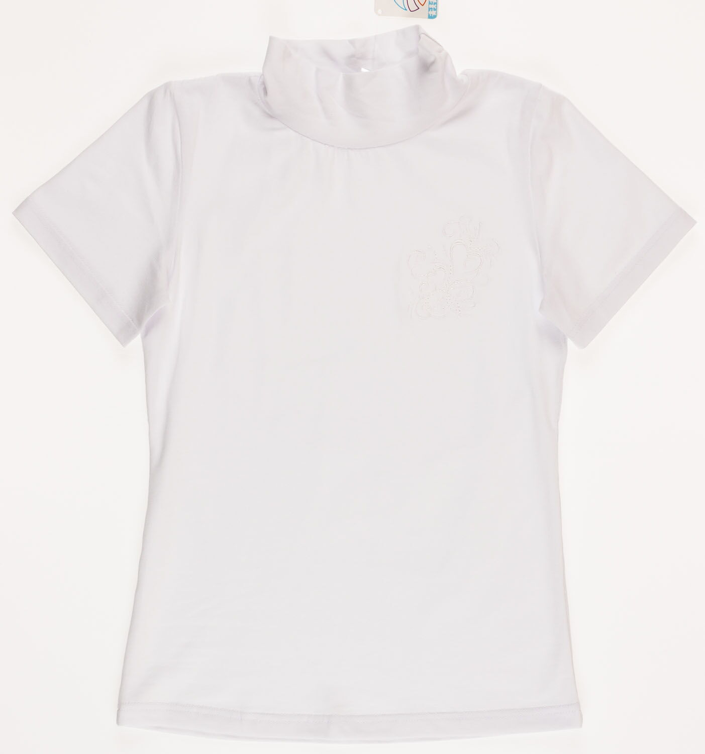 Блузка трикотажная с коротким рукавом Valeri tex белая 1507-20-242 - цена