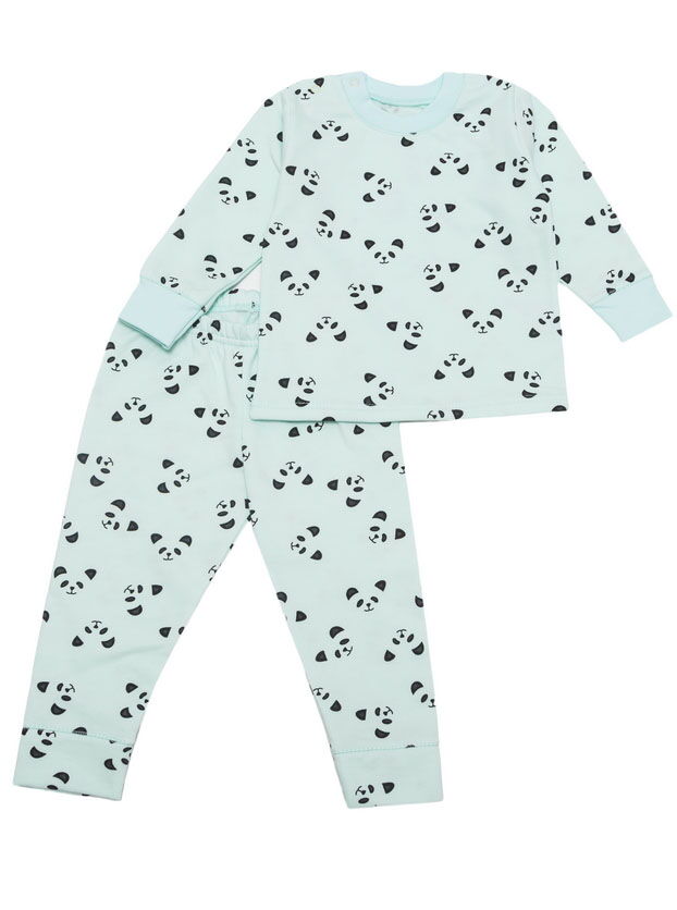 Пижама детская Фламинго Панды мятный 109-310-7 - цена