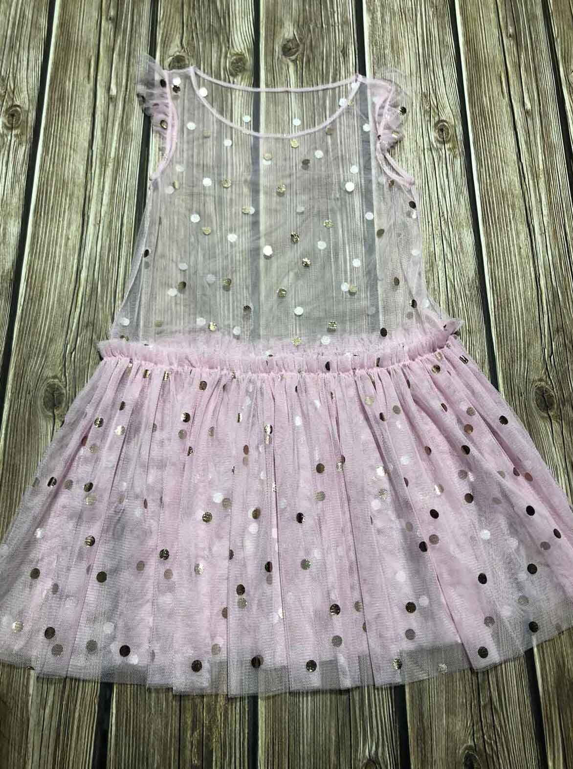 Нарядное платье для девочки Mevis розовое 3321-01 - фотография