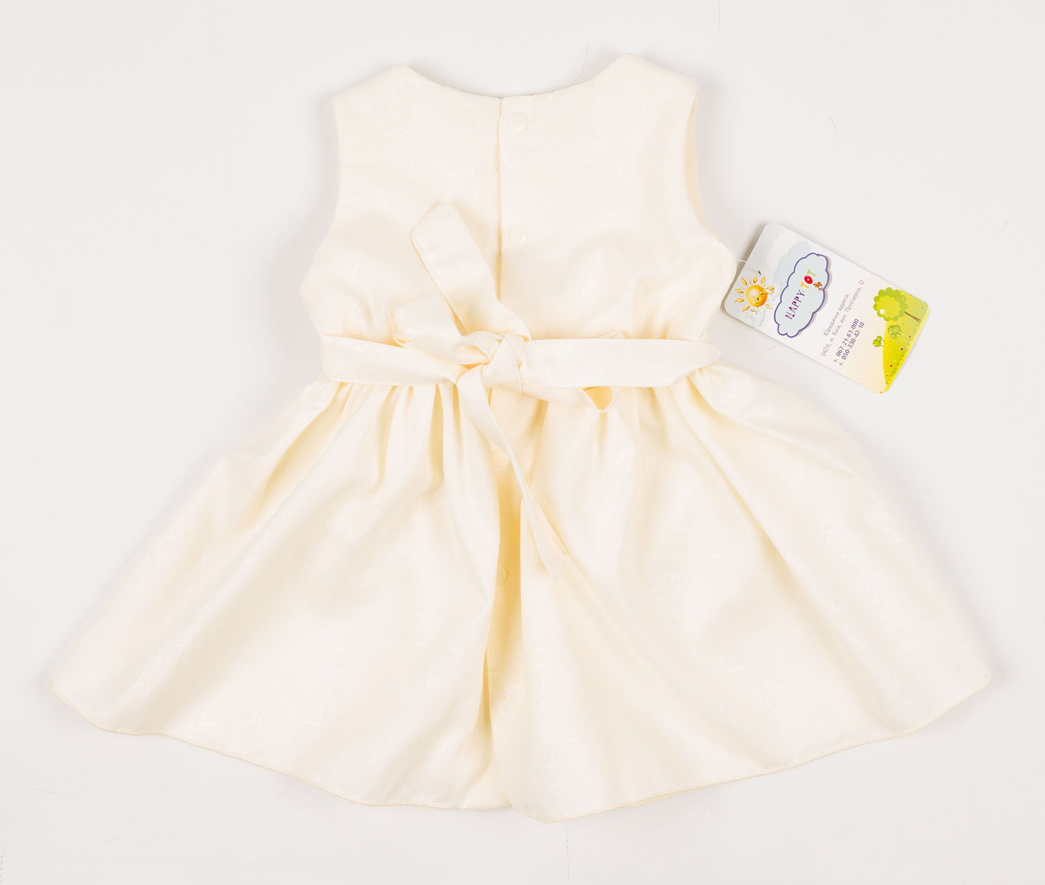 Платье нарядное для девочки HappyTOT Роза кремовое 715 - фото