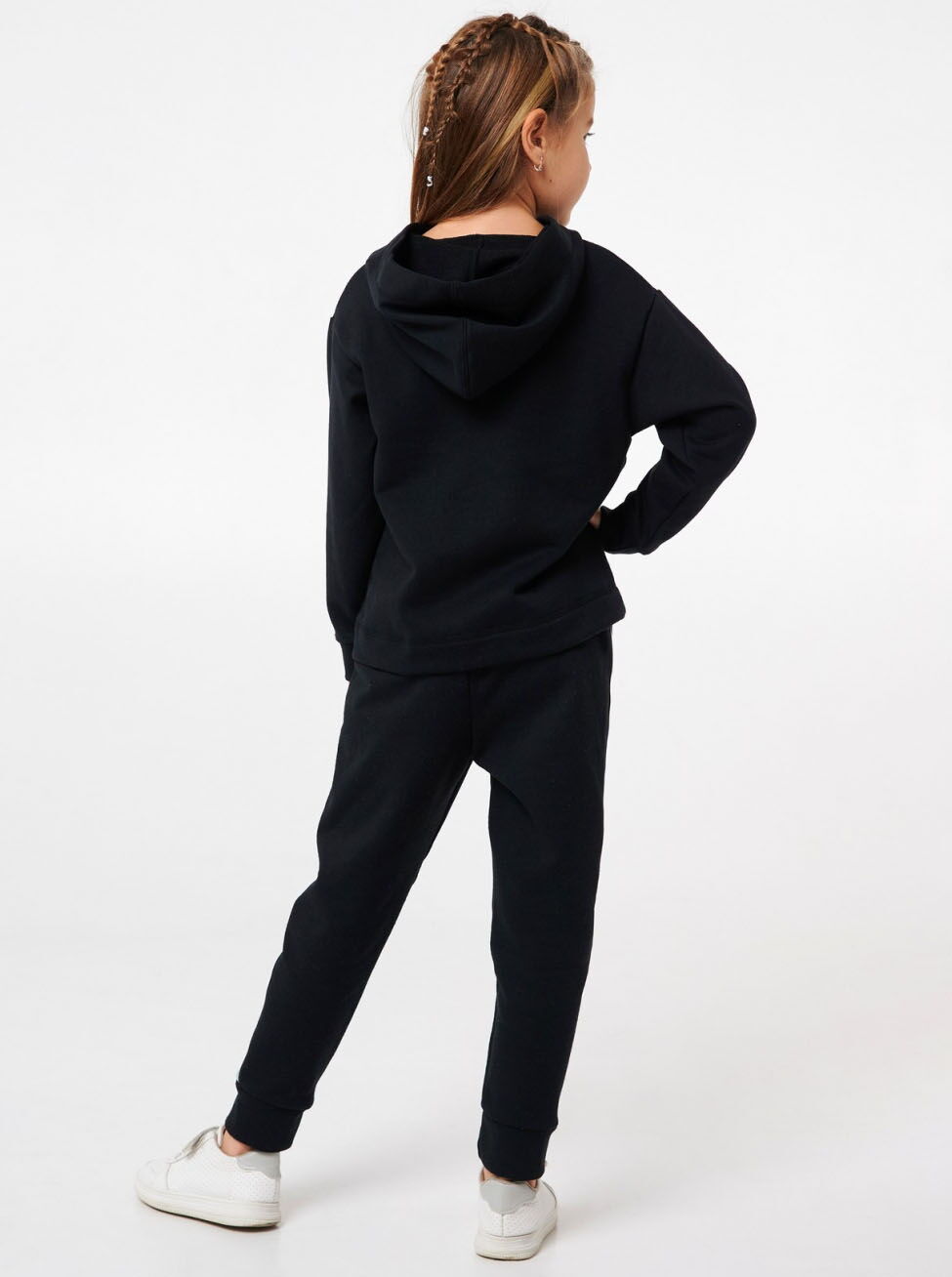 Утепленный спортивный костюм для девочки Smil черный 117326/117327 - Украина
