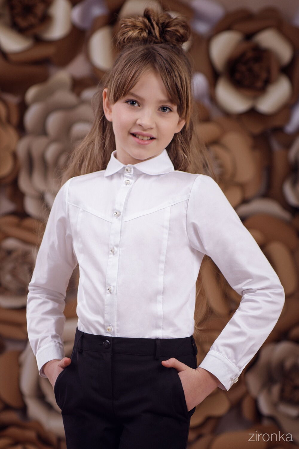 Блузка школьная  Zironka Classic белая 3652-1 - цена