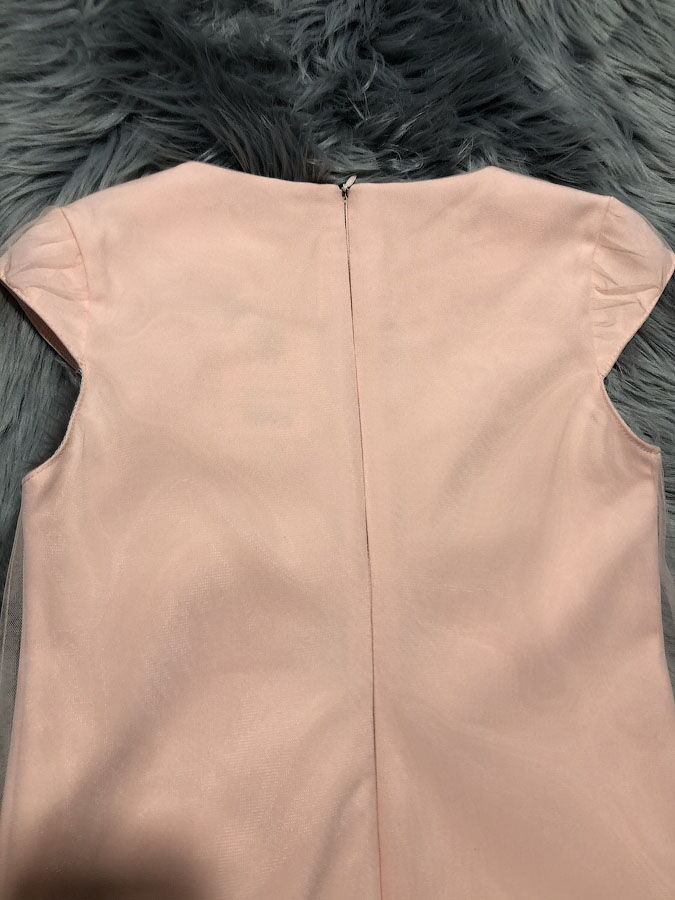 Нарядное платье для девочки Mevis персиковое 2937-01 - фотография