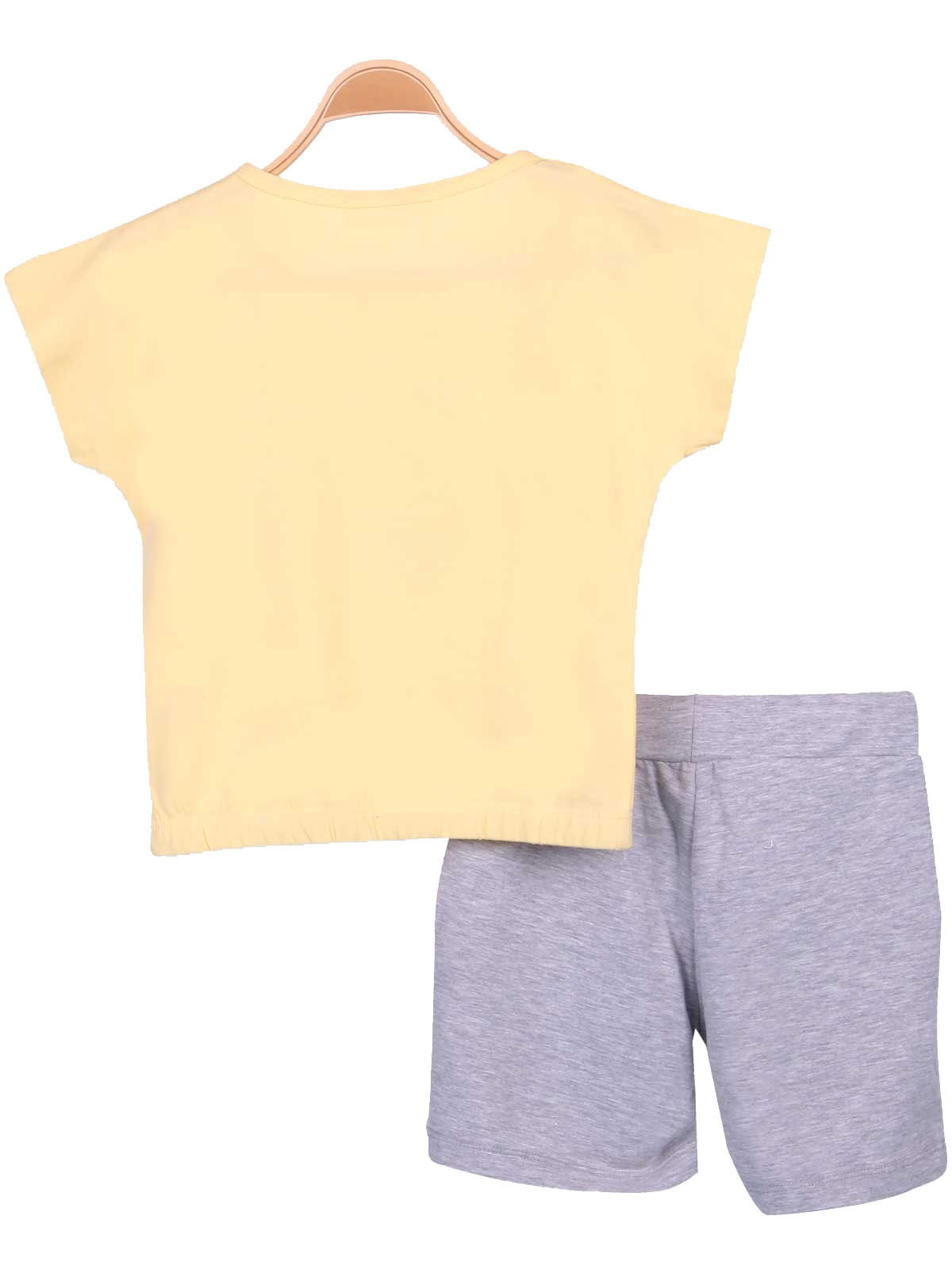 Комплект футболка и шорты для девочки Breeze Фламинго желтый 15160 - картинка