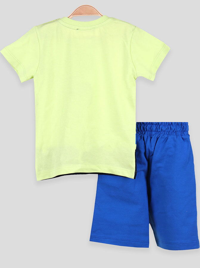 Комплект футболка и шорты для мальчика Breeze Собачка салатовый 14408 - размеры