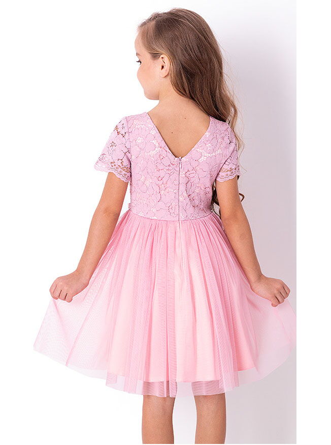 Нарядное платье для девочки Mevis голубое 3860-03 - фото