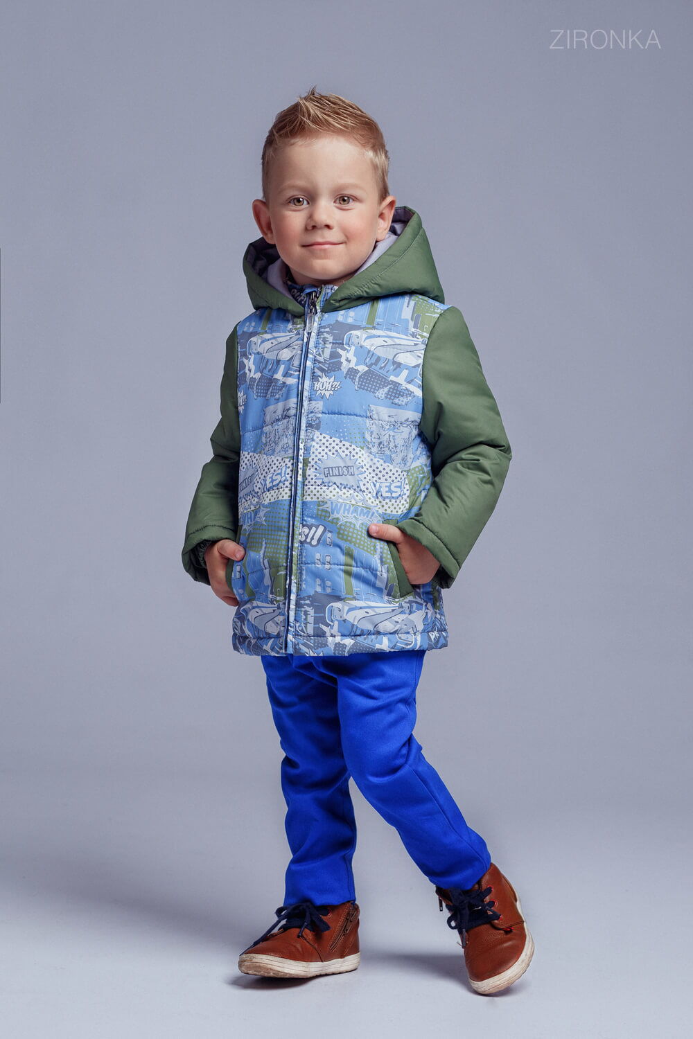 Куртка для мальчика Zironka зеленая 2103-1 - размеры