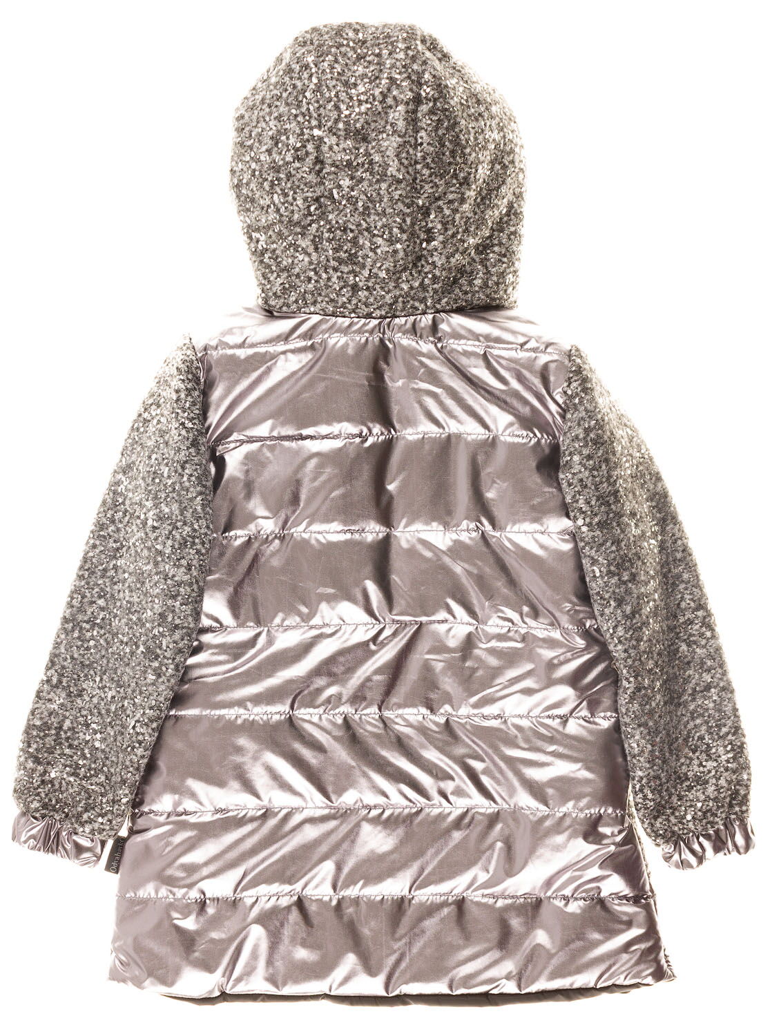 Куртка для девочки Одягайко темное серебро 22361 - фото