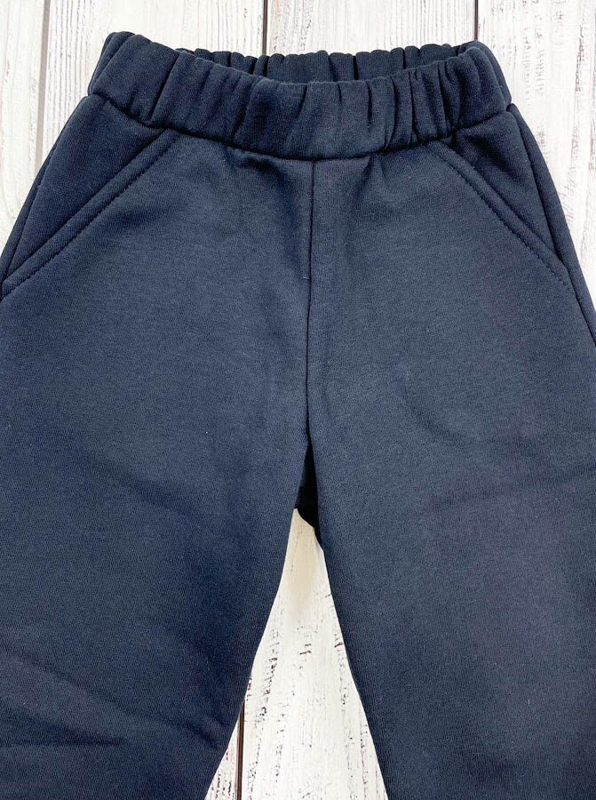 Утепленные спортивные штаны Фламинго темно-синие 824-341 - размеры