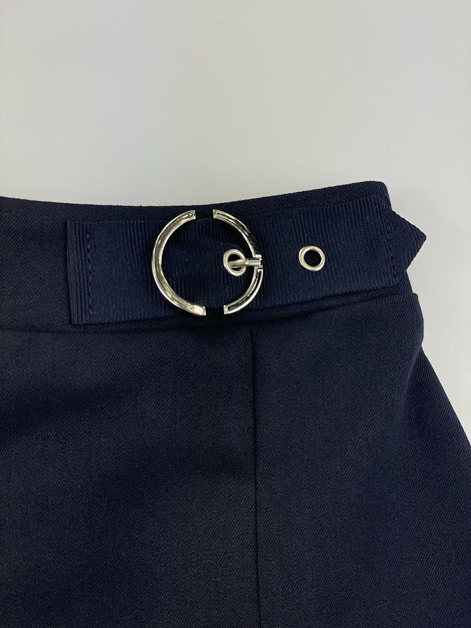 Школьные шорты для девочки Mevis синие 3698-01 - размеры