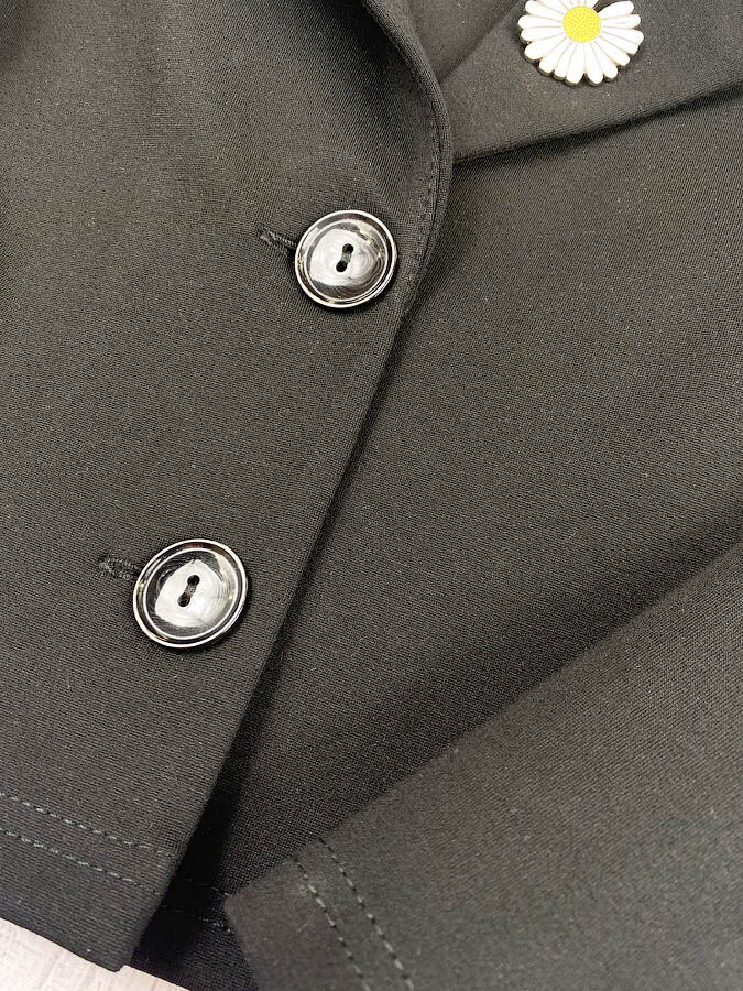 Трикотажный жакет для девочки Mevis черный 4157-02 - фотография