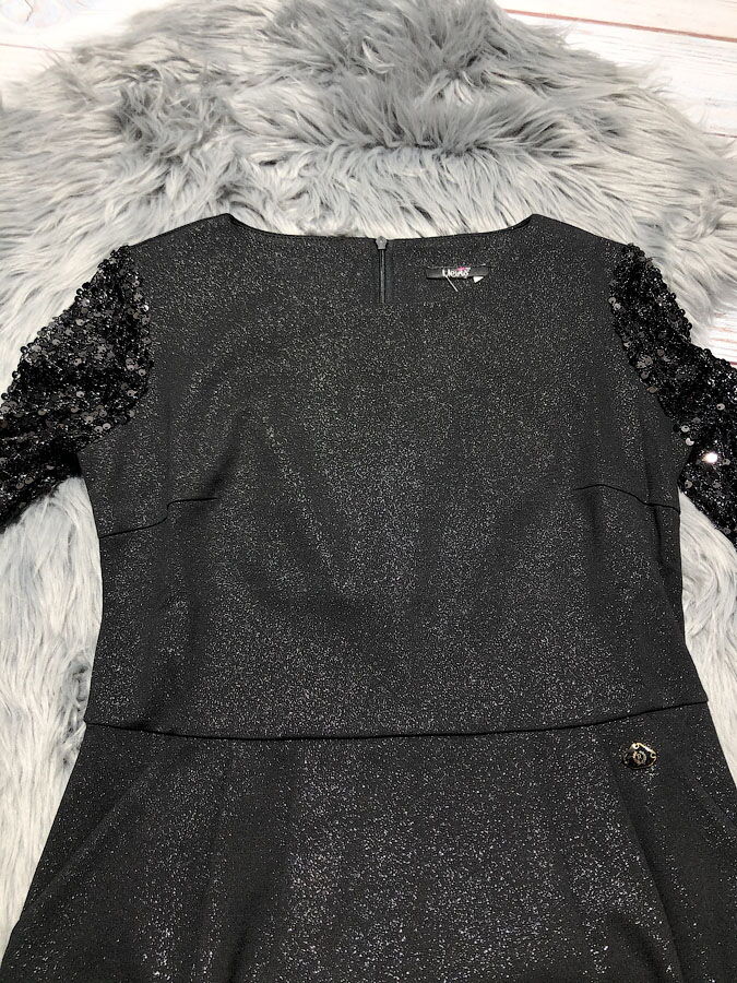 Трикотажное платье для девочки-подростка Mevis черное 3133-01 - размеры