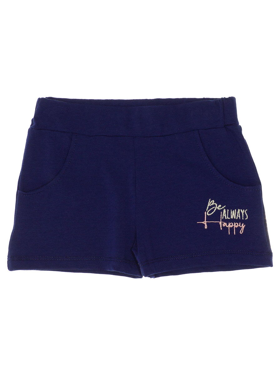 Трикотажные шорты для девочки Фламинго синие 950-416 - размеры