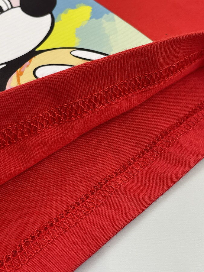 Футболка для девочки Mevis Микки красная 4657-02 - фотография