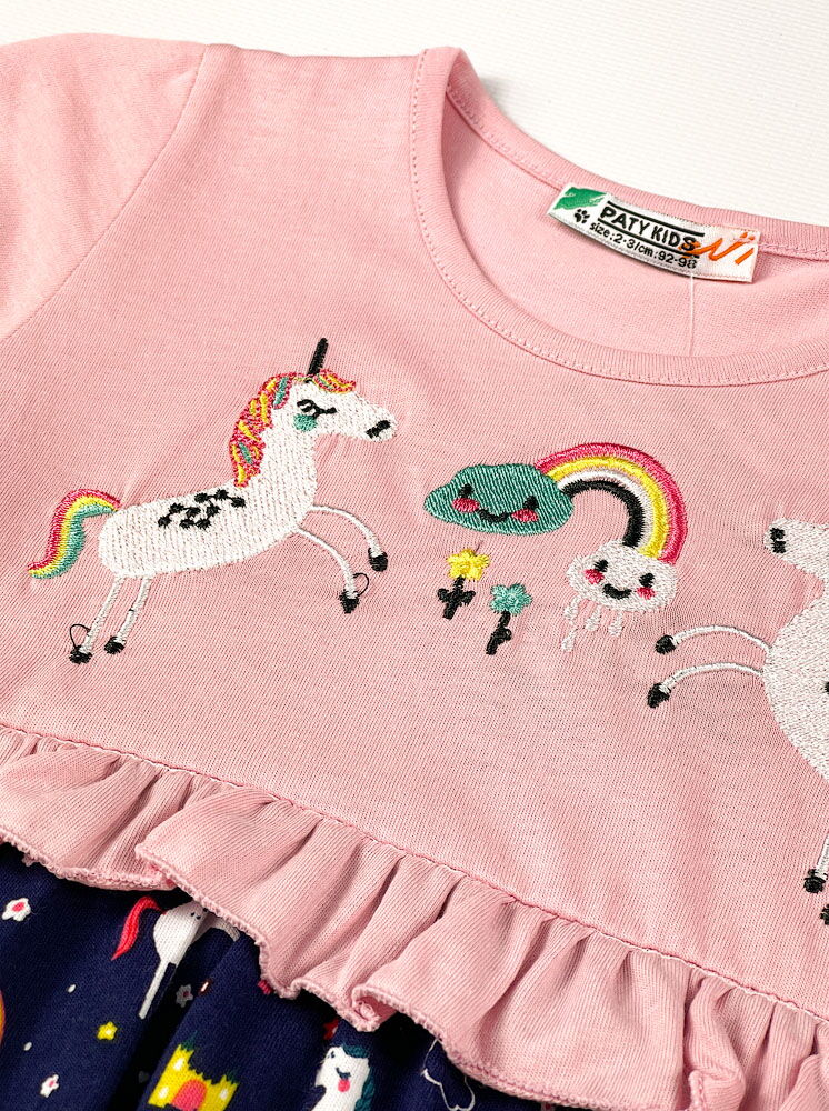 Платье для девочки PATY KIDS Единороги розовое 51364 - Киев