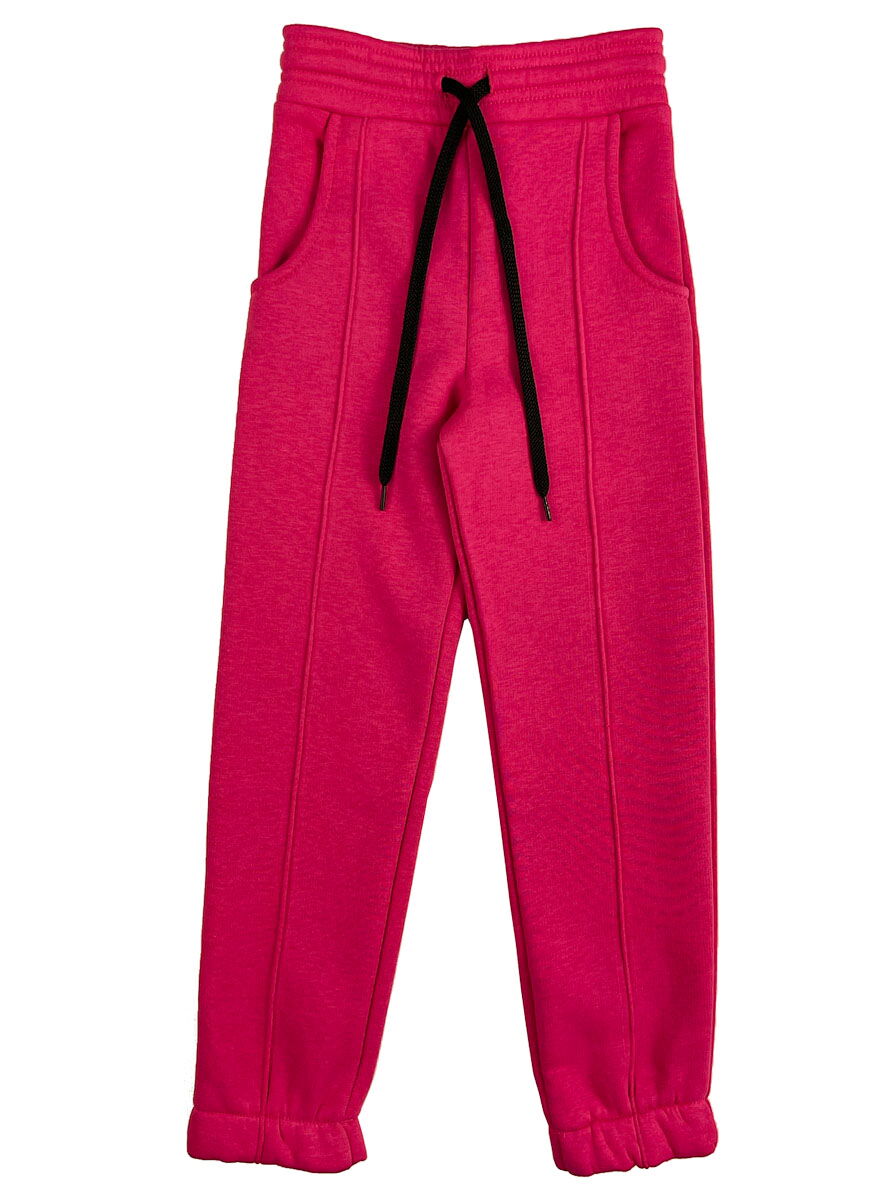 Утепленные спортивные штаны для девочки JakPani малиновые 1502 - цена