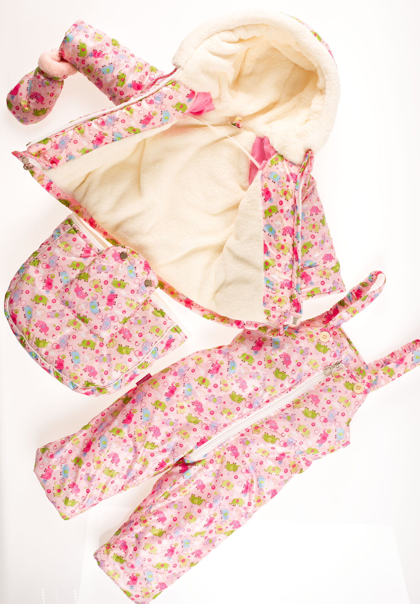 Комбинезон-трансформер зимний для девочки Одягайко розовый 20096+01245 - картинка