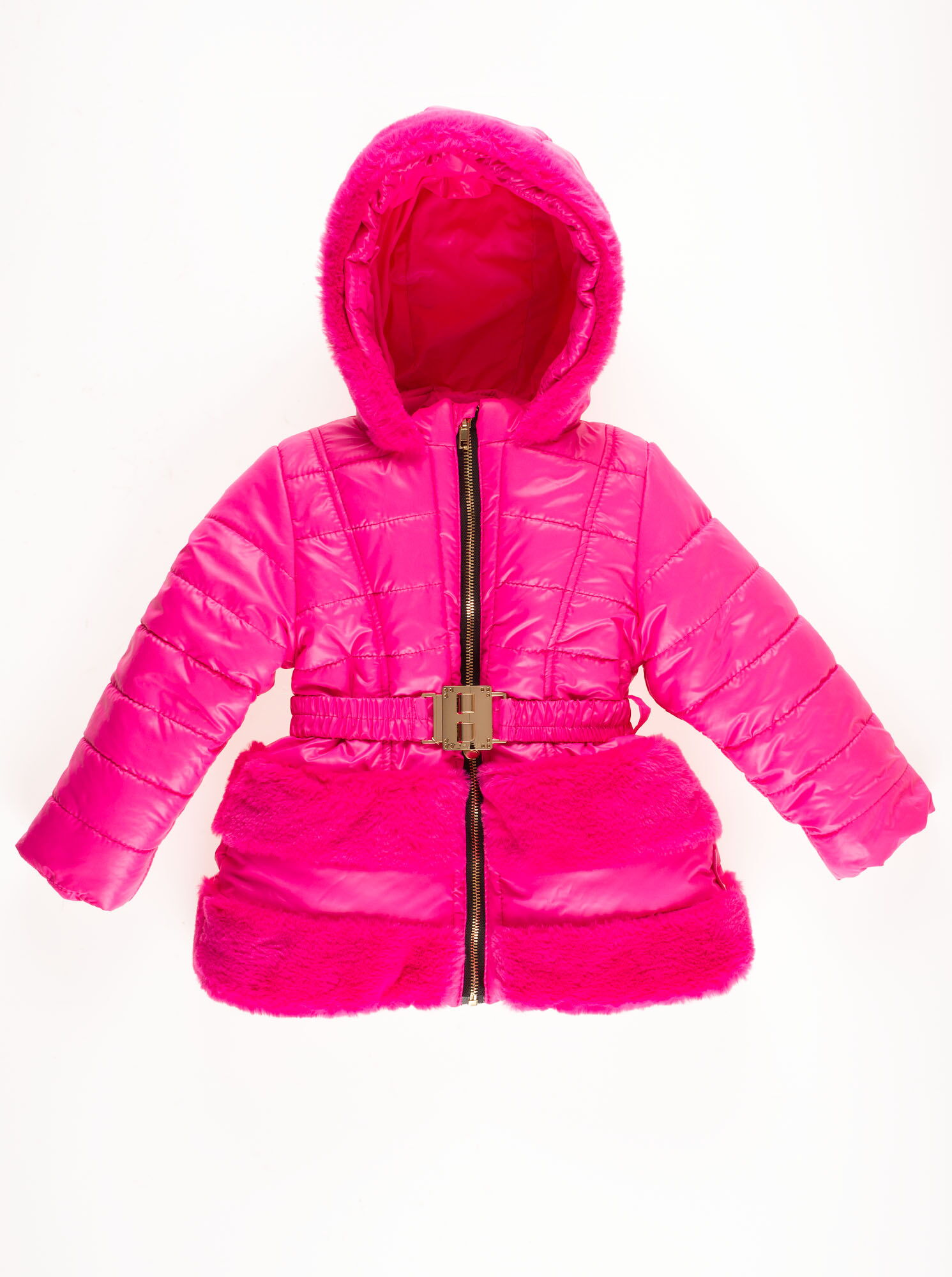 Куртка зимняя для девочки Одягайко малиновая 20017 - цена