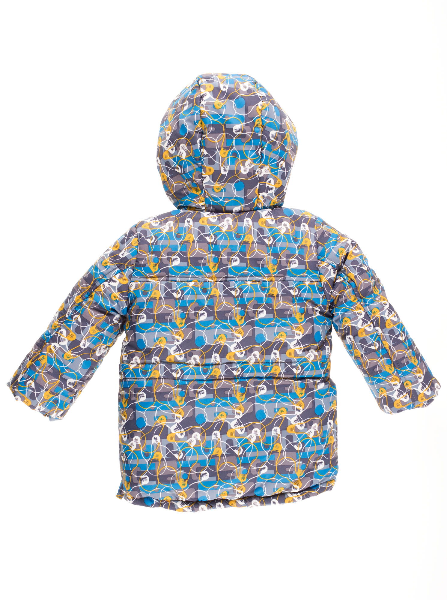 Куртка зимняя для мальчика Одягайко синий абстракт 20012О - картинка