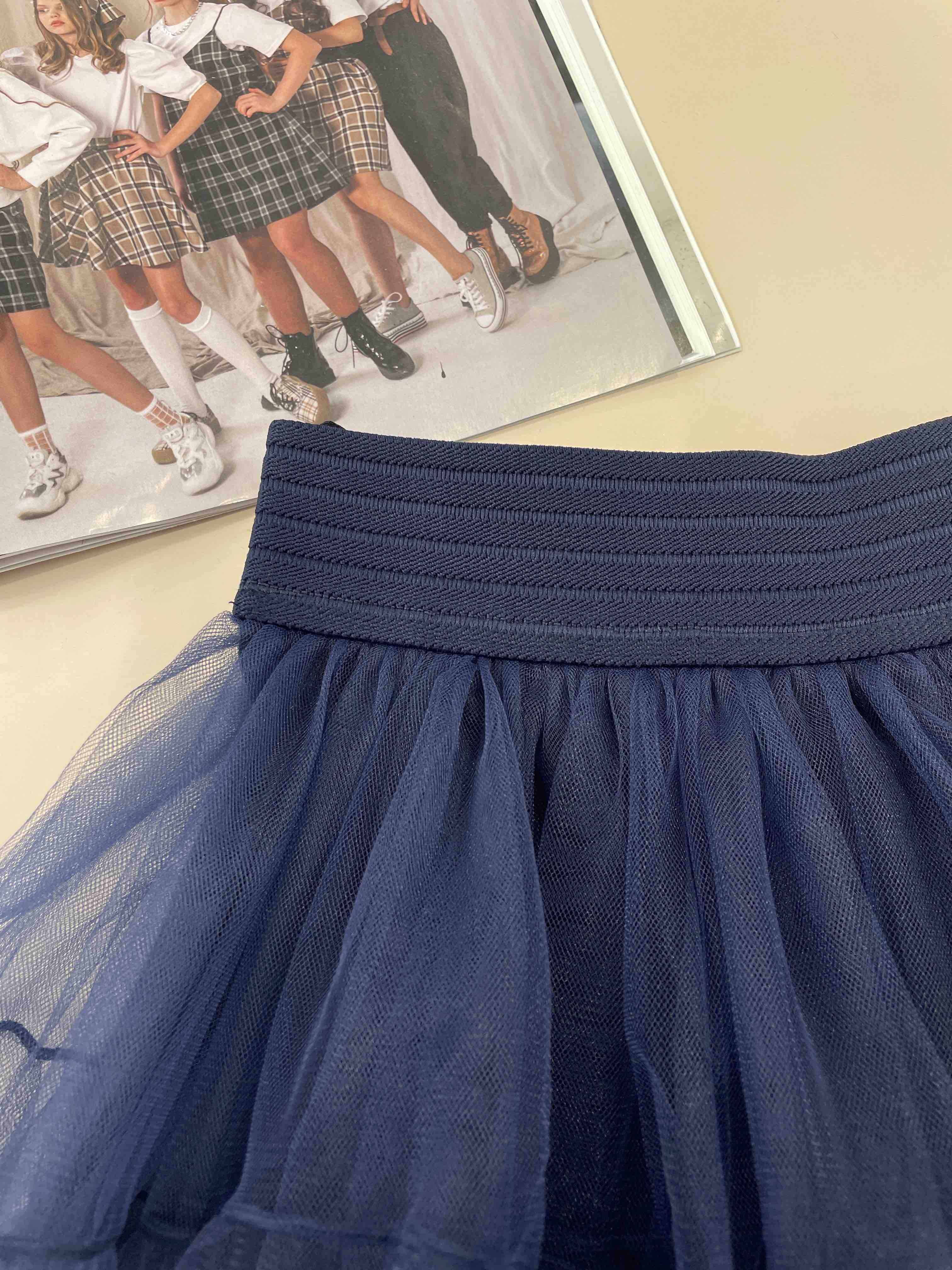 Юбка фатиновая для девочки Mevis синяя 3789-01 - картинка