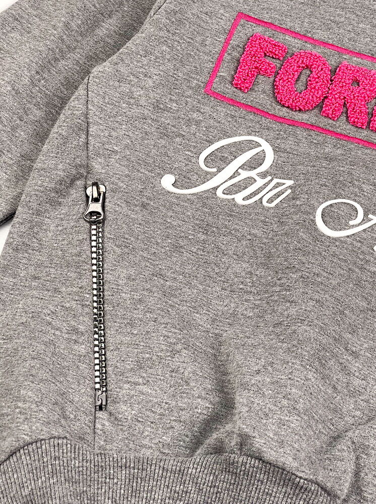 Свитшот для девочки Breeze Forever серый 15359 - размеры