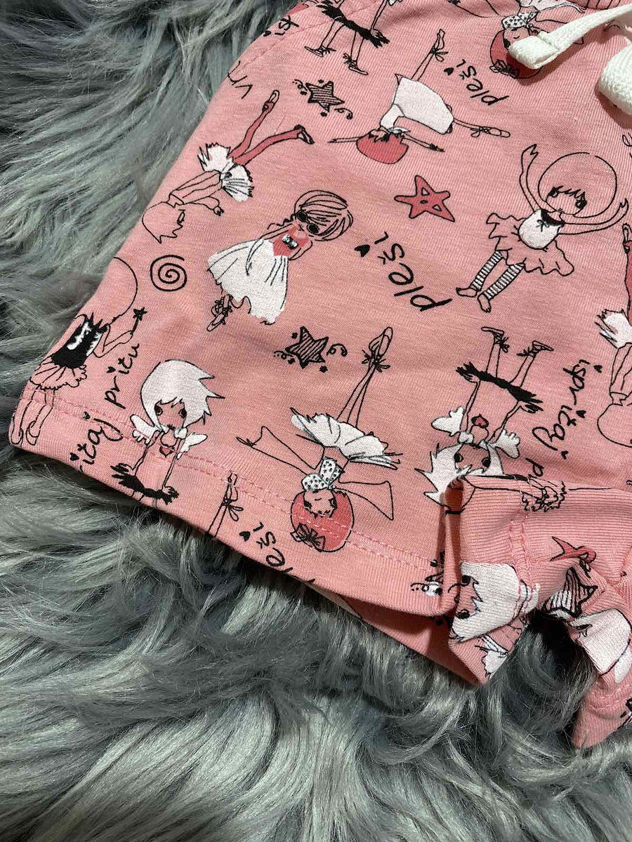 Летний комбинезон для девочки Фламинго Балерина коралловый 045-420 - размеры