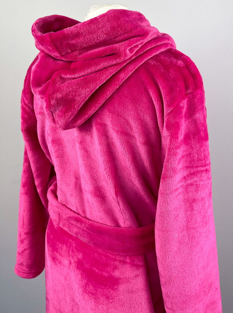Халат вельсофт для девочки Фламинго малиновый 883-909 - фотография
