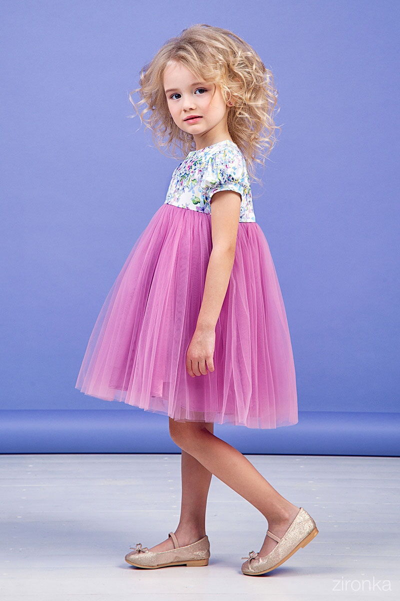 Нарядное платье для девочки Zironka сиреневое 38-9003-1 - размеры