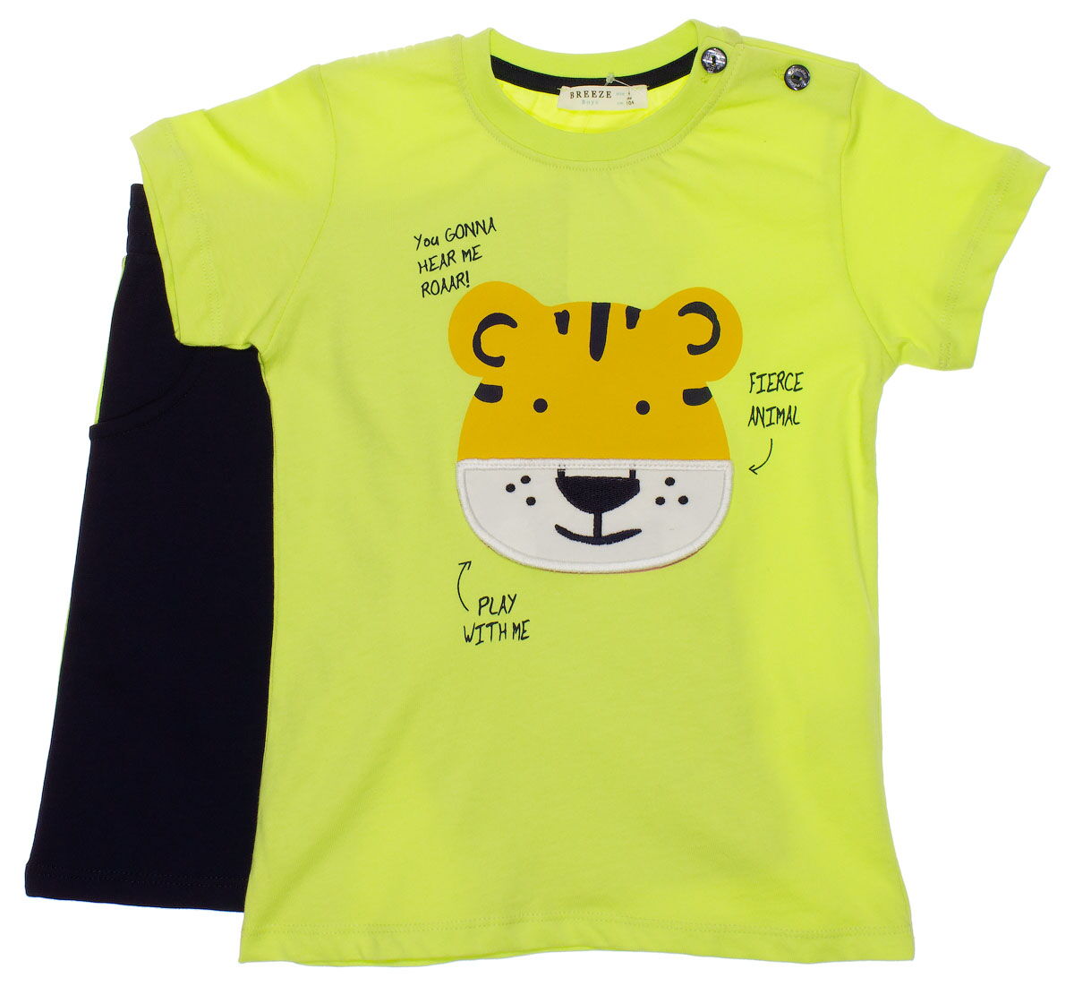 Комплект для мальчика футболка и шорты Breeze салатовый 11810 - цена