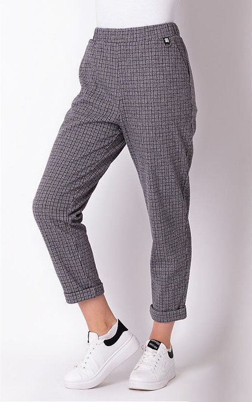 Трикотажные брюки для девочки Mevis темно-серые 3552-01 - цена