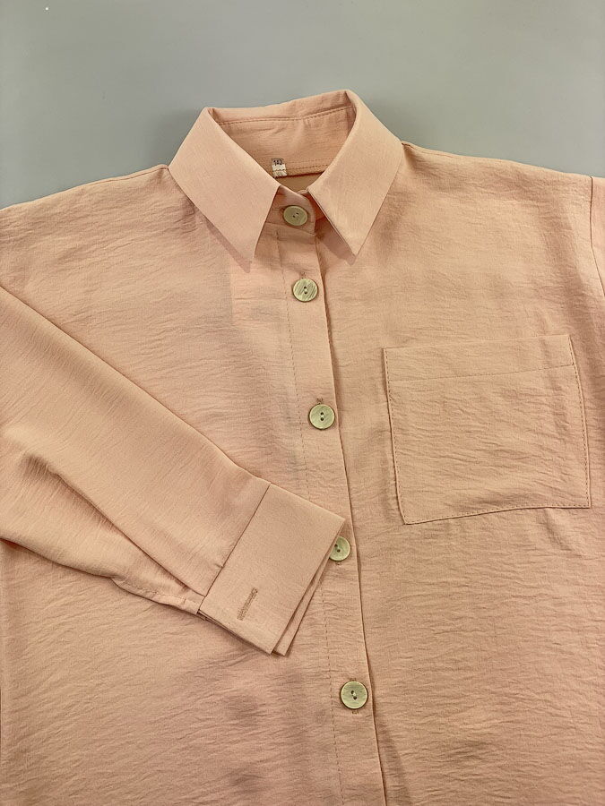 Костюм рубашка и палаццо для девочки персик 2005 - фотография
