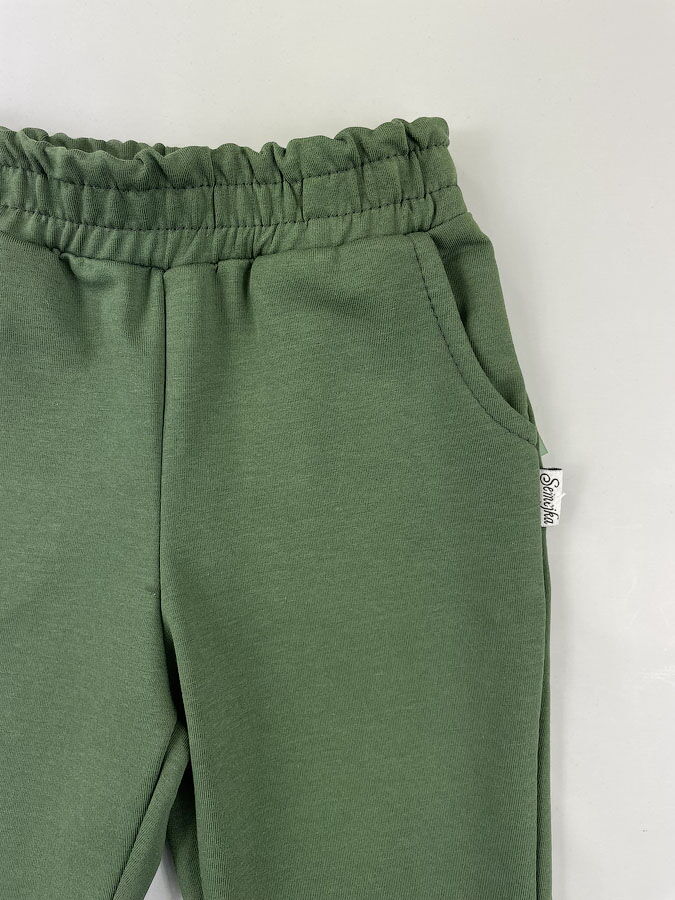 Спортивные штаны детские Semejka зеленые 0403 - фото