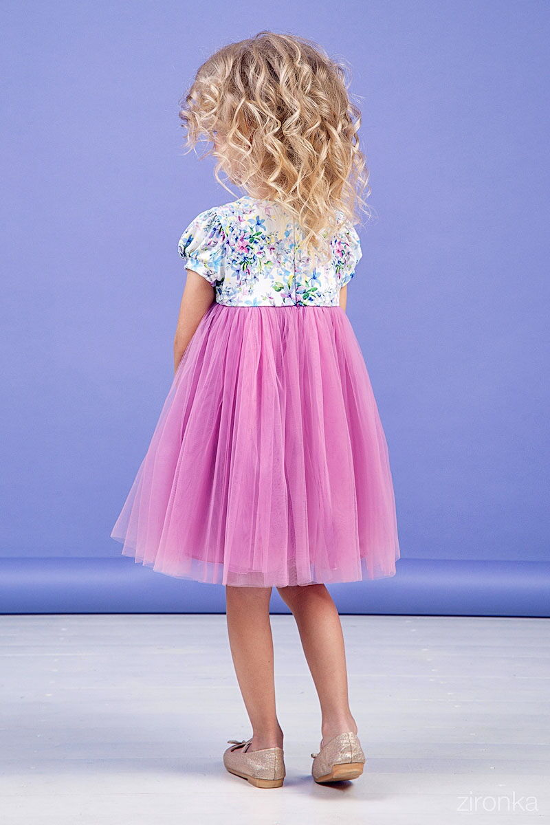 Нарядное платье для девочки Zironka сиреневое 38-9003-1 - фото