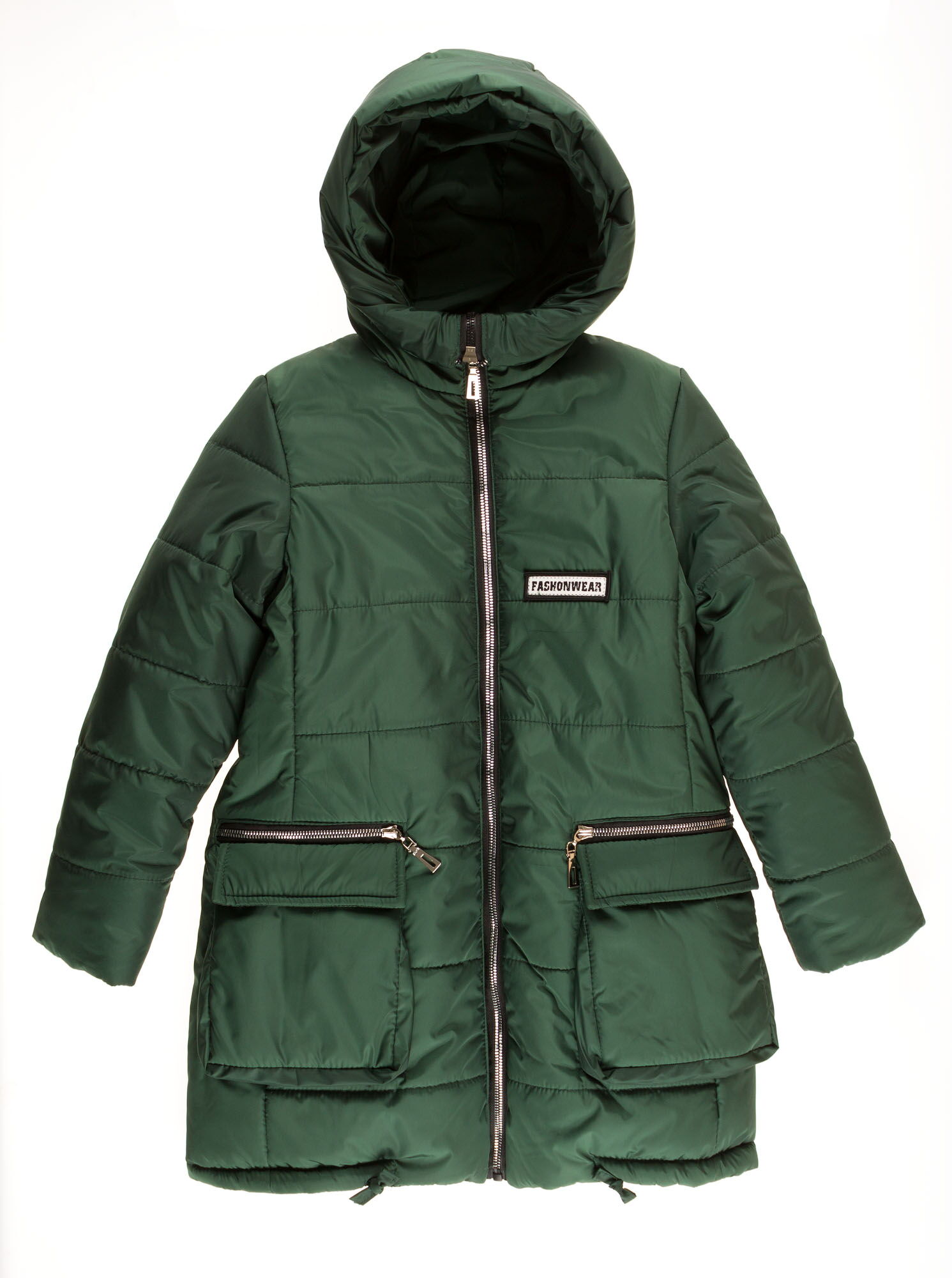 Куртка зимняя для девочки Одягайко зеленая 20049 - цена