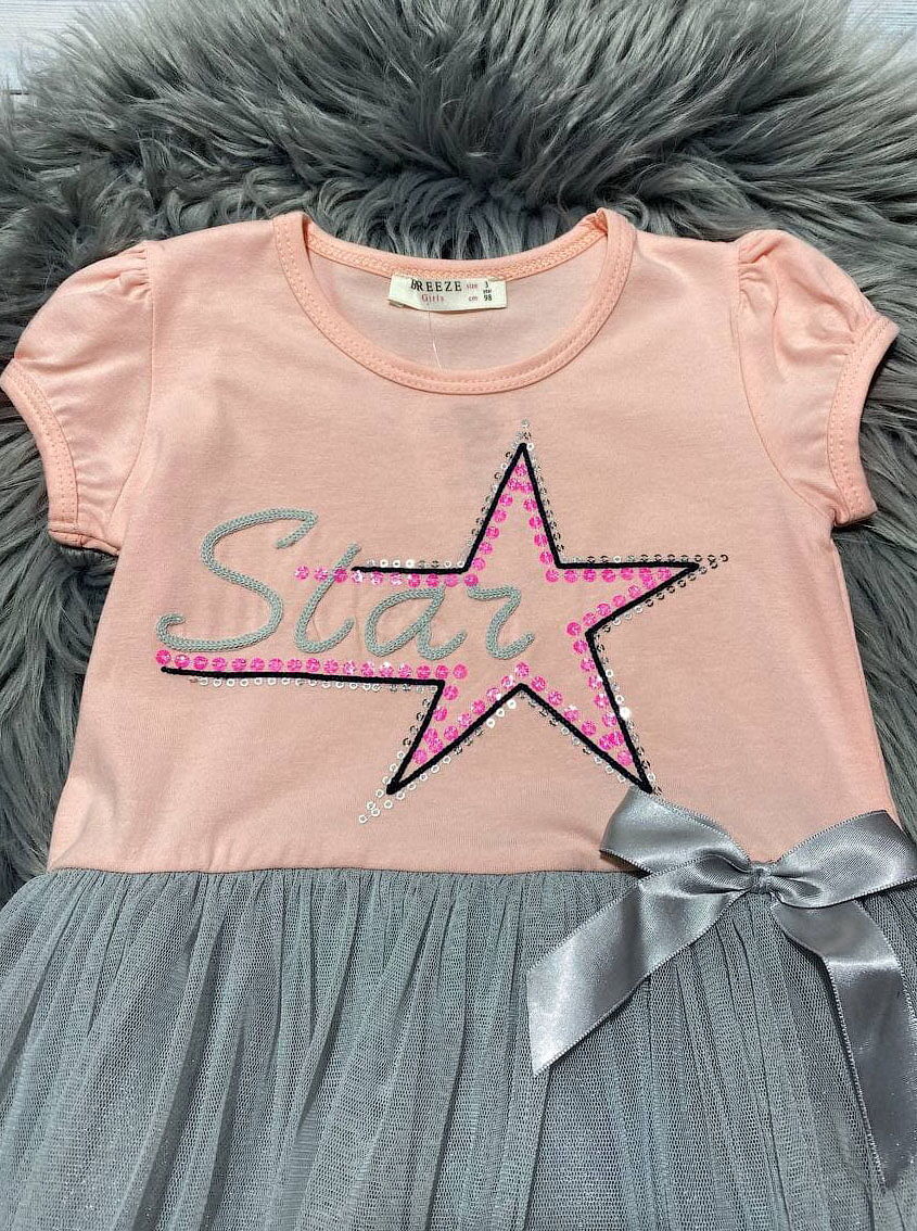 Платье для девочки Breeze Star персиковое 14116 - размеры