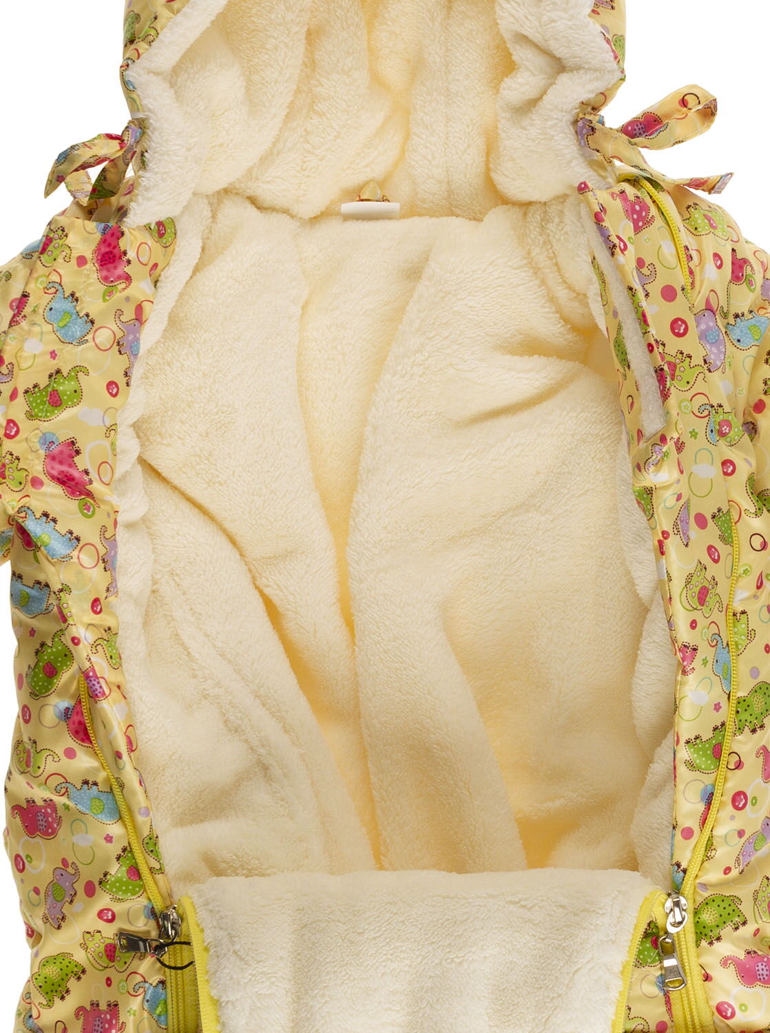Конверт зимний для новорожденного Одягайко Слоники желтый 32032 - размеры