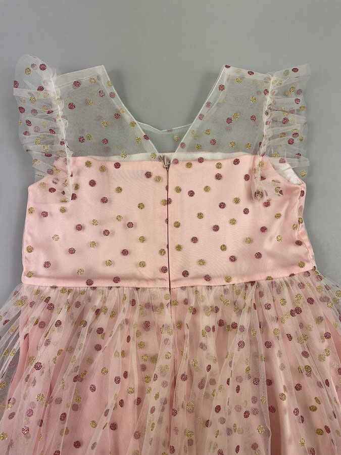 Нарядное платье для девочки Mevis розовое 4299-01 - картинка