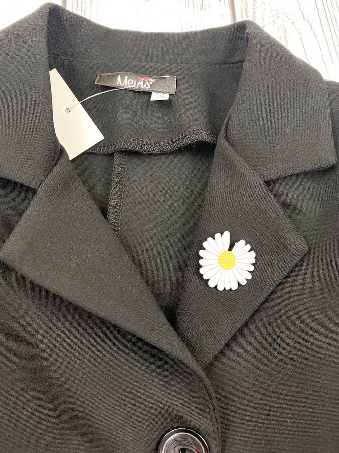 Трикотажный жакет для девочки Mevis черный 4157-02 - фото